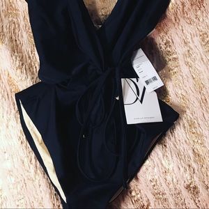 NEW! DVF Classic Wrap One Piece Swimsuit